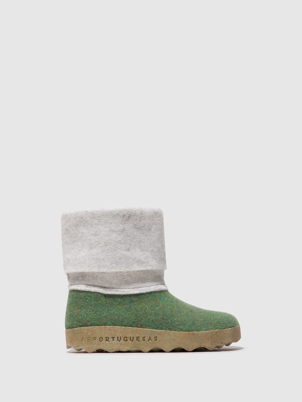 Round Toe Boots CADY GREEN/OFFWHITE
