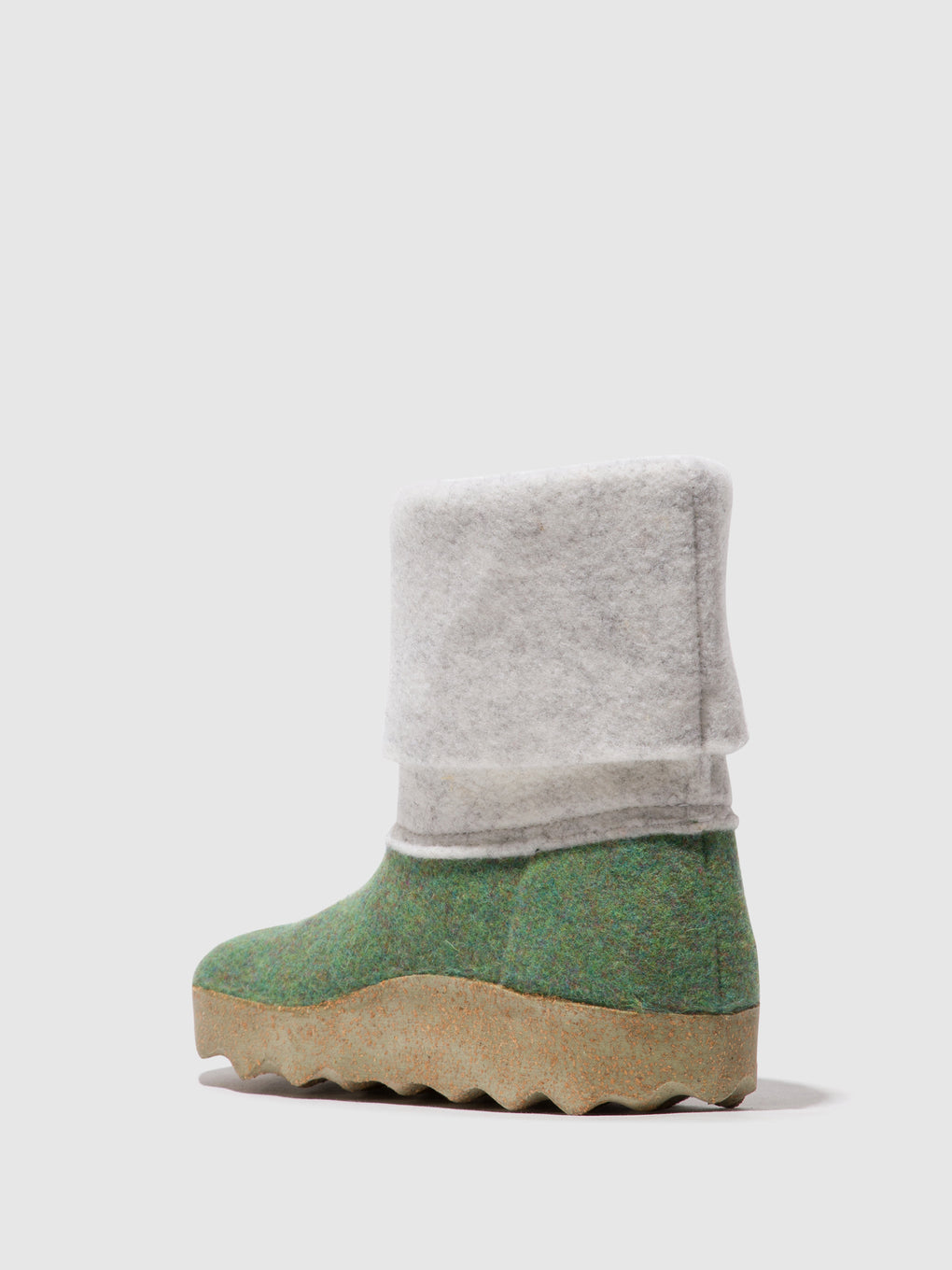 Round Toe Boots CADY GREEN/OFFWHITE